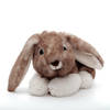 Inware pluche konijn/haas knuffeldier - bruin - liggend - 24 cm - Knuffel bosdieren