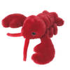 Inware pluche kreeft knuffeldier - rood - 18 cm - Knuffel zeedieren