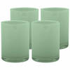 Drinkbeker/limonadebeker - 4x - luxe kunststof - groen - 440 ml - Bekers