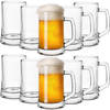 Glasmark Bierglazen - Bierpullen - transparant glas - 12x stuks - 500 ml - Oktoberfest - Bierglazen