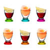 Glasmark Eierdopjes - set van 12x - gekleurd glas - D5 x H4,5 cm - Eierdopjes
