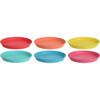 6x stuks onbreekbare borden gekleurd 23 cm - Bordjes
