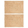 Secret de Gourmet placemats Savannah - 6x - jute - 45 x 30 cm - naturel - gevlochten - Placemats