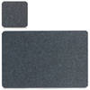 Placemats en onderzetters - set 4x - antraciet grijs - vilt - 45 x 30 cm - Placemats