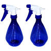 Concorde Plantenspuit/waterverstuiver - 2x - blauw - 500 ml - Waterverstuivers