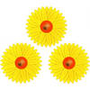 Fruitvliegjes val zonnebloem raamsticker - 9x stickers - geel - diameter 8,5 cm - Ongediertevallen - Ongediertebestrijdi