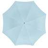 Parasol - lichtblauw/wit - gestreept - D180 cm - UV-bescherming - incl. draagtas - Parasols