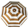 Parasol - goud/wit - gestreept - D180 cm - UV-bescherming - incl. draagtas - Parasols