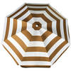 Parasol - goud/wit - gestreept - D160 cm - UV-bescherming - incl. draagtas - Parasols