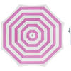 Parasol - Fuchsia/wit - D160 cm - incl. draagtas - parasolharing - 49 cm - Parasols