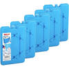 Plasticforte koelelementen 200 gram - 5x - 11 x 16 x 1.5 cm - blauw - voor koelbox en koeltas - Koelelementen