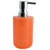 MSV Zeeppompje/dispenser Porto - PS kunststof - oranje - 7 x 16 cm - 260 ml - Zeeppompjes