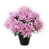 Louis Maes Kunstbloemen plant in pot - lila paars tinten - 28 cm - Bloemenstuk ornamentA - Chrysanten - Kunstbloemen