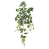 Louis Maes kunstplant met blaadjes hangplant Klimop/hedera - groen/wit - 58 cm - Kunstplanten