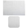 MSV Douche anti-slip mat en droogloop mat - Sevilla badkamer set - rubber/microvezel - wit - Badmatjes