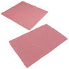 Urban Living Douche anti-slip en droogloop mat/tapijt - badkamer set - rubber/polyester - oud roze - Badmatjes