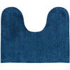 MSV WC/Badkamerkleed/badmat voor op de vloer - blauw - 45 x 35 cm - Badmatjes