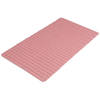 Urban Living Badkamer/douche anti slip mat - rubber - voor op de vloer - oud roze - 39 x 69 cm - Badmatjes