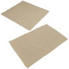 Urban Living Douche anti-slip en droogloop mat/tapijt - badkamer set - rubber/polyester - beige - Badmatjes