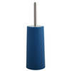 MSV Toiletborstel houder/WC-borstel - marine blauw - kunststof - 35 cm - Toiletborstels