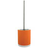 MSV Shine Toilet/wc-borstel houder - keramiek/metaal - oranje - 38 cm - Toiletborstels