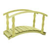 The Living Store Houten Tuinbrug - B-stock - 170 x 74 x 105 cm - Grenenhout - Met Leuningen