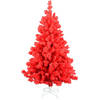 Teddy Red kunstkerstboom - 150 cm - rood - Ø 82 cm - 422 tips - met rode sneeuw - metalen voet