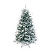 Oslo Snow Pine kunstkerstboom - 120 cm - groen - Ø 81 cm - 684 tips - besneeuwd - metalen voet