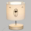 Beige Linnen Tafellamp H21cm - E14 LED - Maximaal vermogen: 25W - Kabellengte: 150 cm