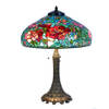 HAES DECO - Tiffany Tafellamp Ø 55x 85 cm Groen Glas Tiffany Bureaulamp