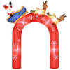 Opblaasbare kerstdecoratie - Opblaasbare boog - Kerstverlichting - Kerst - Kerstversiering - 250 x 60 x 270 cm