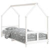 vidaXL Kinderbedframe 80x200 cm massief grenenhout wit