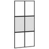 vidaXL Schuifdeur 102,5x205 cm gehard glas en aluminium zwart