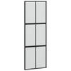 vidaXL Schuifdeur 76x205 cm gehard glas en aluminium zwart