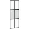 vidaXL Schuifdeur 76x205 cm gehard glas en aluminium zwart