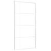 vidaXL Schuifdeur 102,5x205 cm ESG-glas en aluminium wit