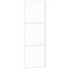 vidaXL Schuifdeur 76x205 cm gehard glas en aluminium wit