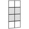 vidaXL Schuifdeur 102,5x205 cm gehard glas en aluminium zwart