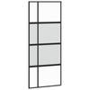 vidaXL Schuifdeur 90x205 cm gehard glas en aluminium zwart