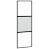 vidaXL Schuifdeur 76x205 cm gehard glas en aluminium zwart