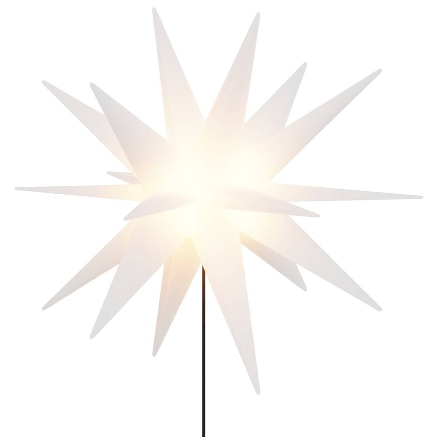 vidaXL Kerstlamp met grondpin en LED inklapbaar 57 cm wit