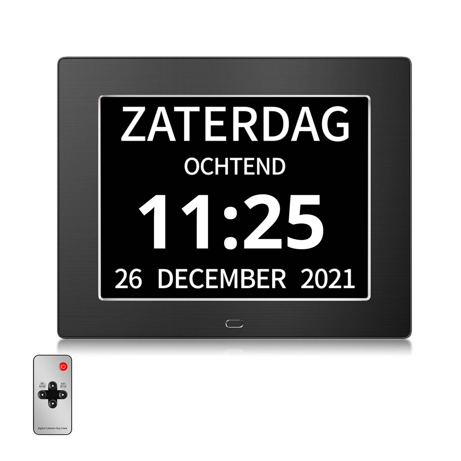 Tenify Digitale Dementieklok Kalenderklok met Datum, Dag en Tijd Alarmfunctie Analoge Dementie Klok
