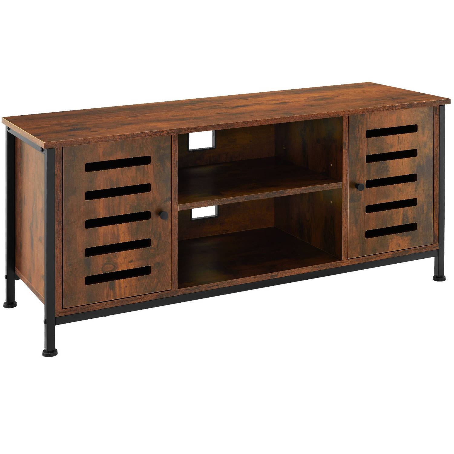 tectake TV-meubel TV-kast dressoir Carlow industrieel donkerbruin 110x41,5x50,5cm 404716