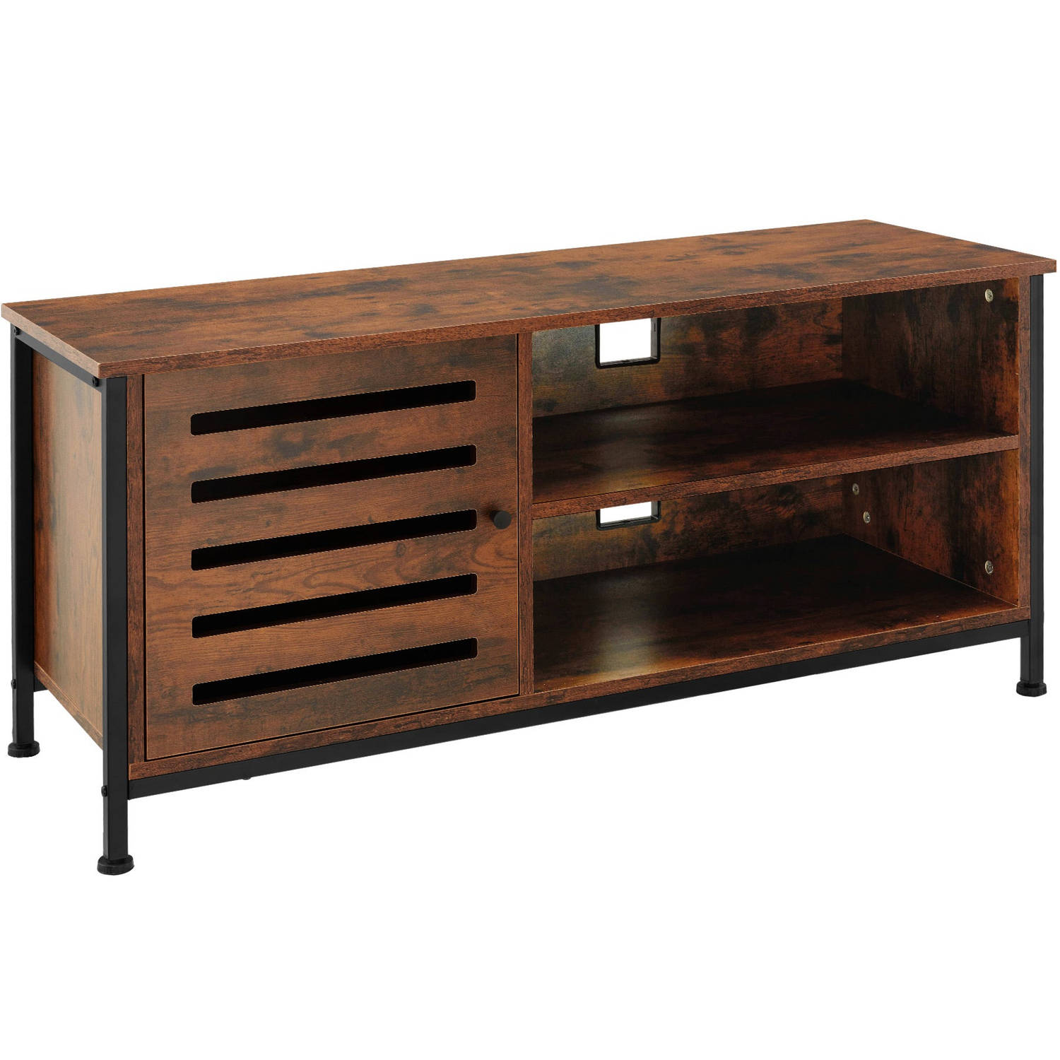 tectake TV-meubel TV-kast dressoir Galway industrieel donkerbruin 110x41,5x50,5cm 404714