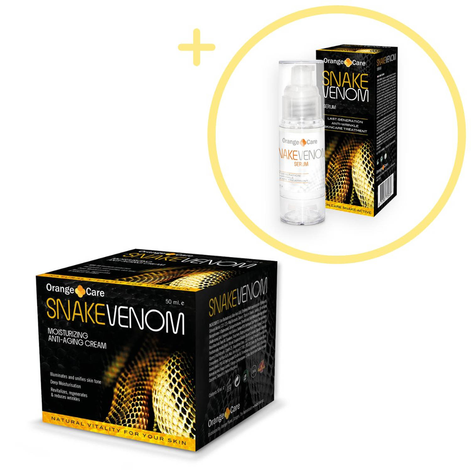 Orange Care, Snake Venom 2-pack Huidverzorging. Gezichtscrème en Serum