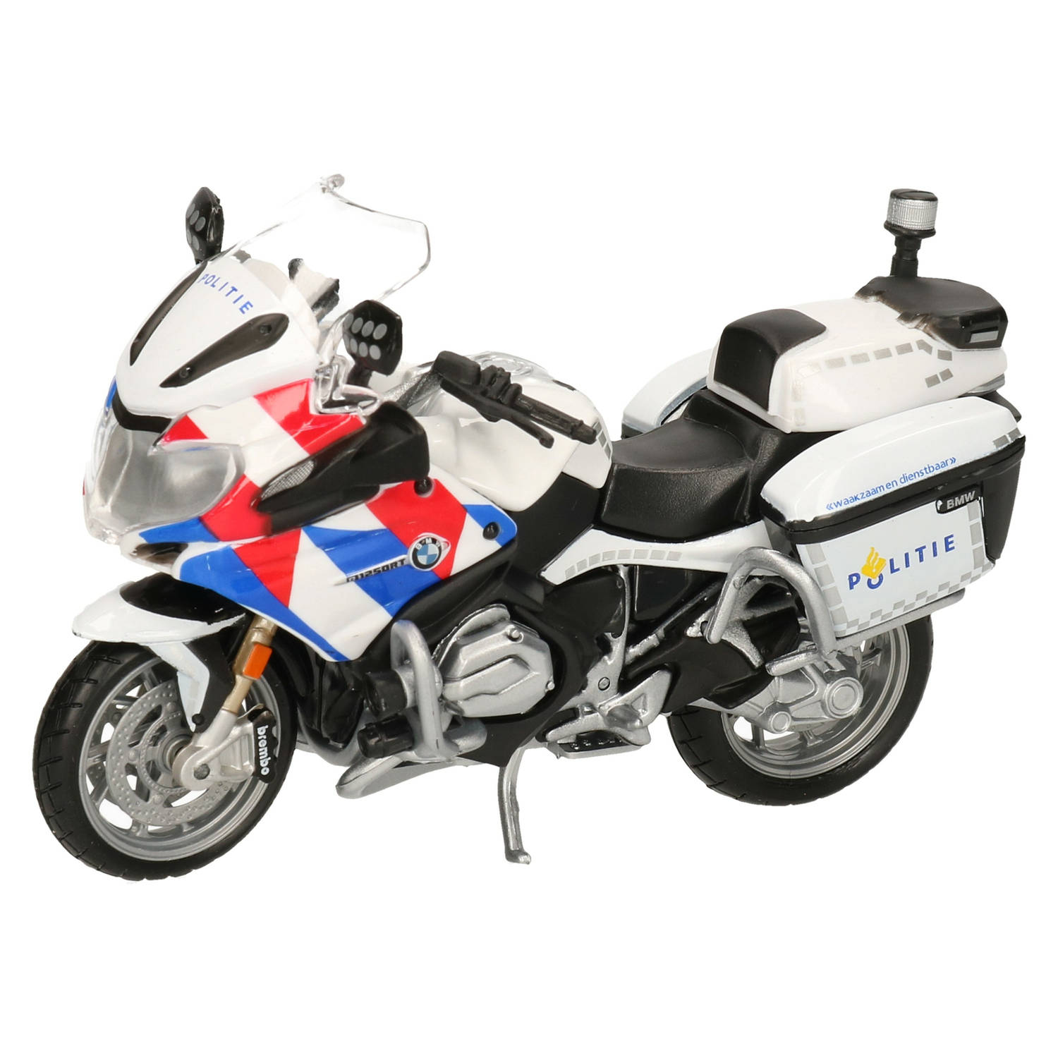Maisto model motor/speelgoed motor BMW politie - wit - schaal 1:18/12 x 5 x 8 cm