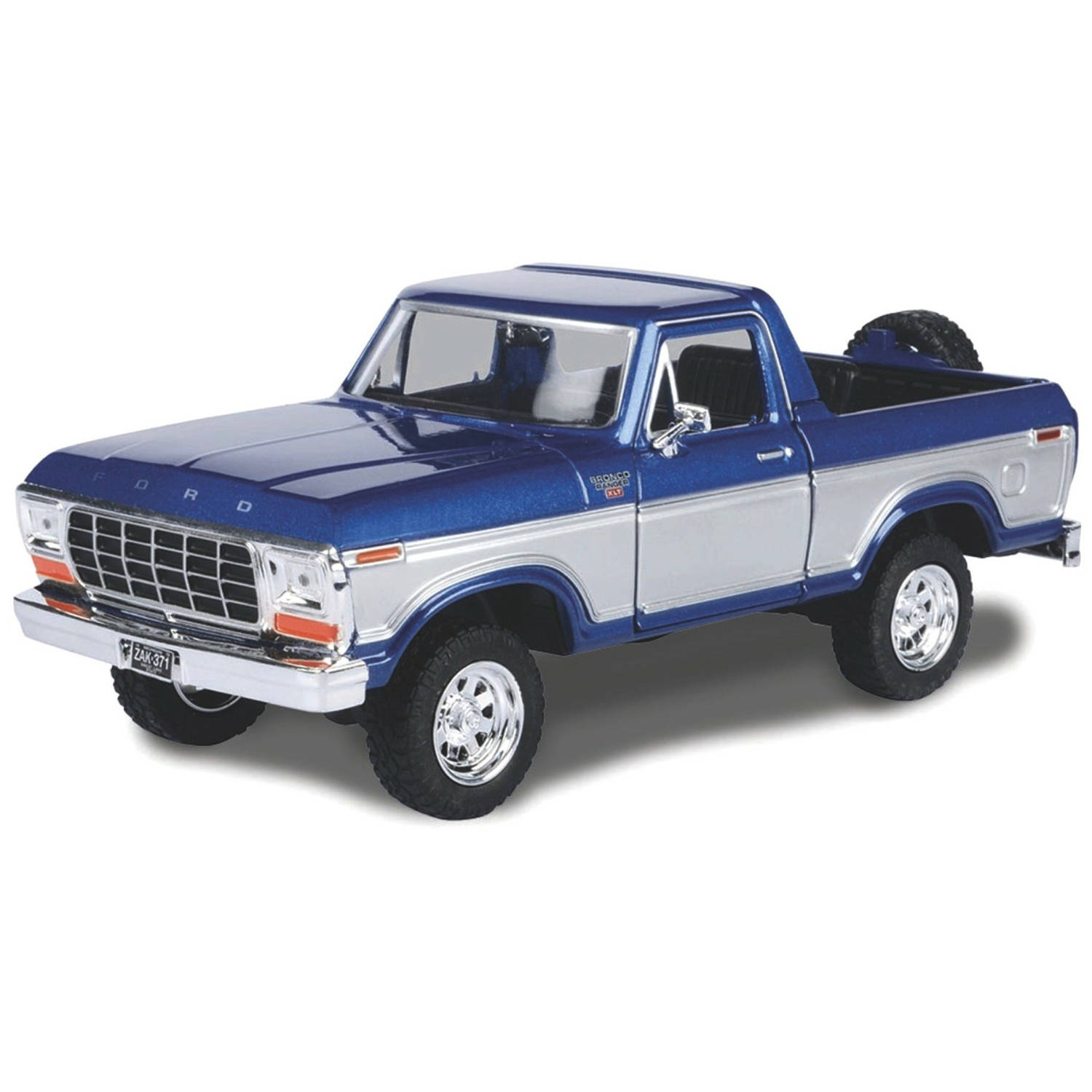 Motor Max modelauto/speelgoedauto Ford Bronco pick-up - blauw - schaal 1:24/19 x 8 x 8 cm