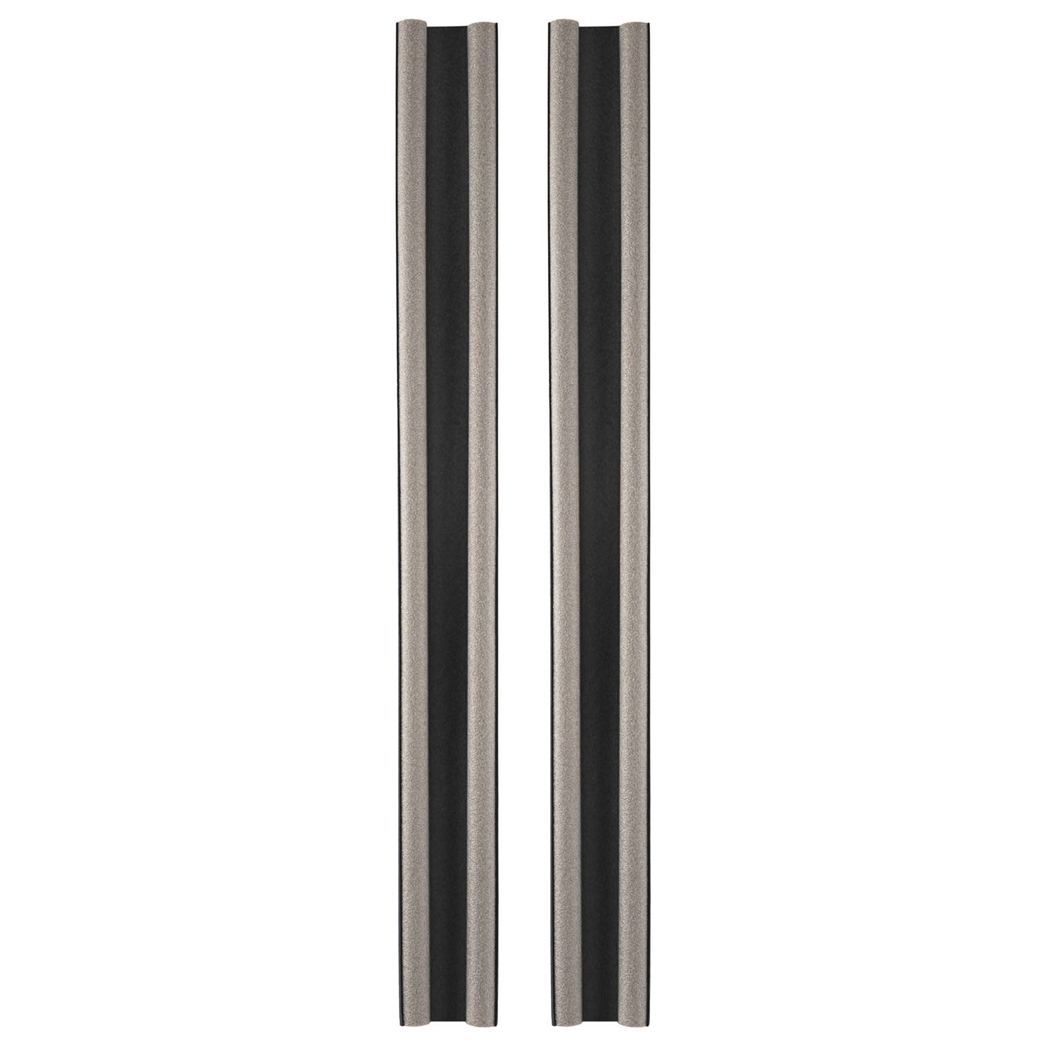 Tochtstrip - 2x - tochtwering - grijs - foam - 95 x 2,5 cm - deur tochtstopper - Tochtstrippen