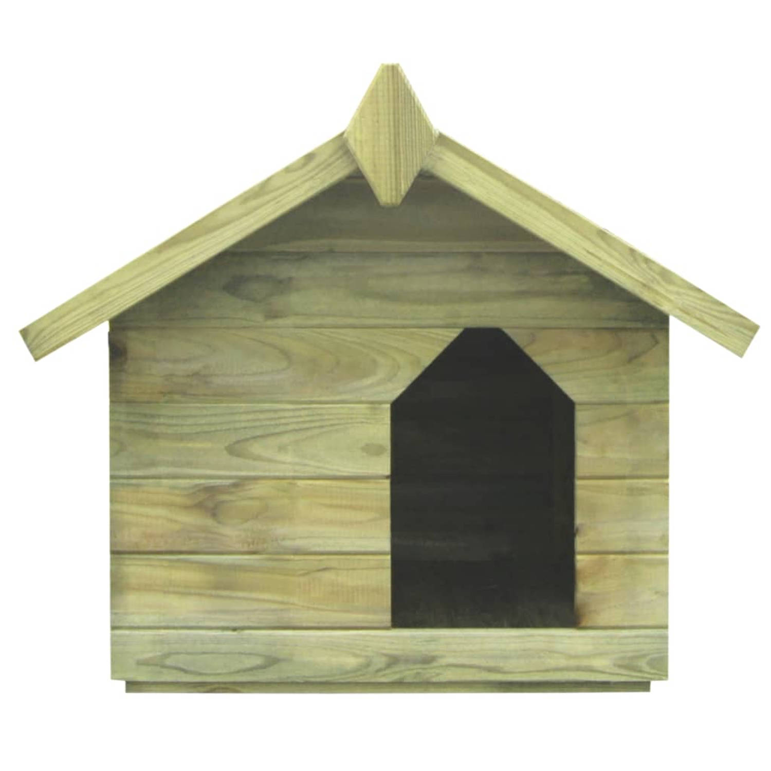 The Living Store Hondenhok met opklapbaar dak geïmpregneerd grenenhout - Hok