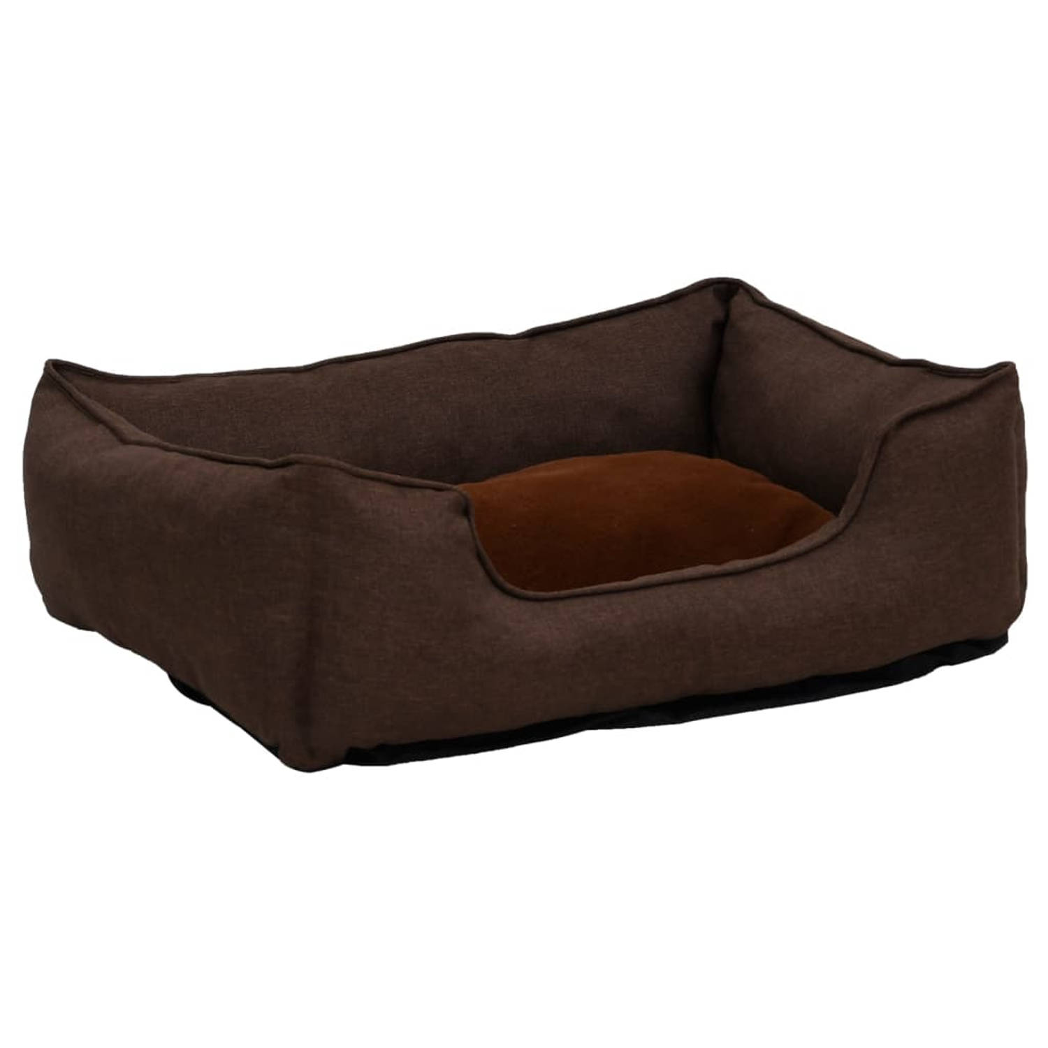 The Living Store Hondenmand - Huisdierenbed - 85.5 x 70 x 23 cm - Bruin